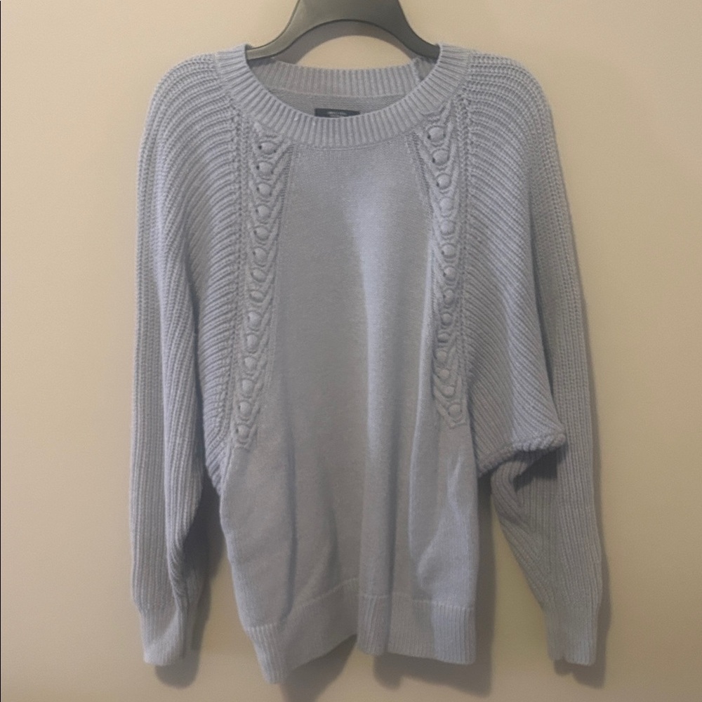 Simply Vera Vera Wang Light Gray Cable Knit Sweater